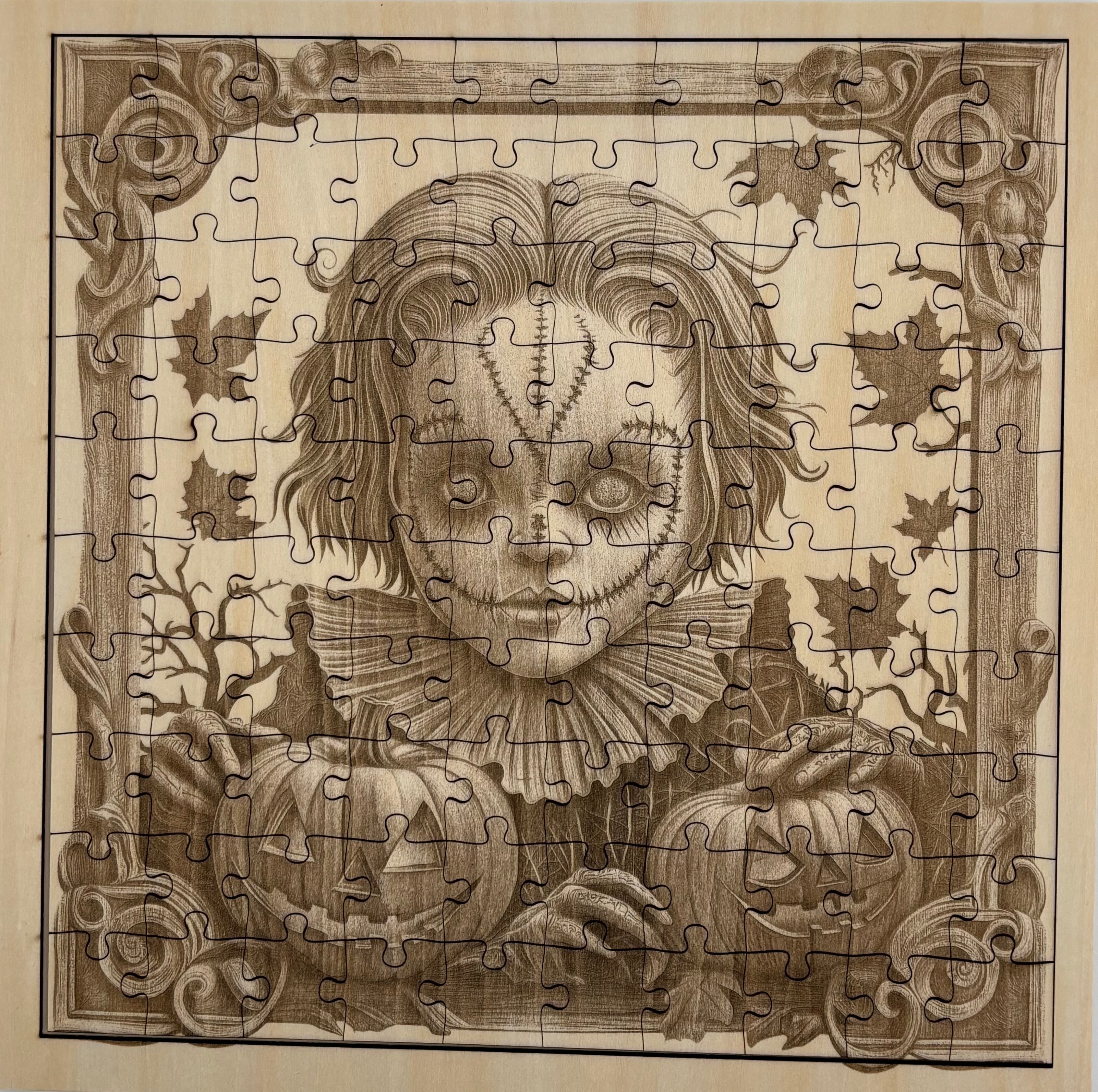 Just A Jester, 11"x 11" 100 Piece Wooden Engraved Jigsaw Puzzle