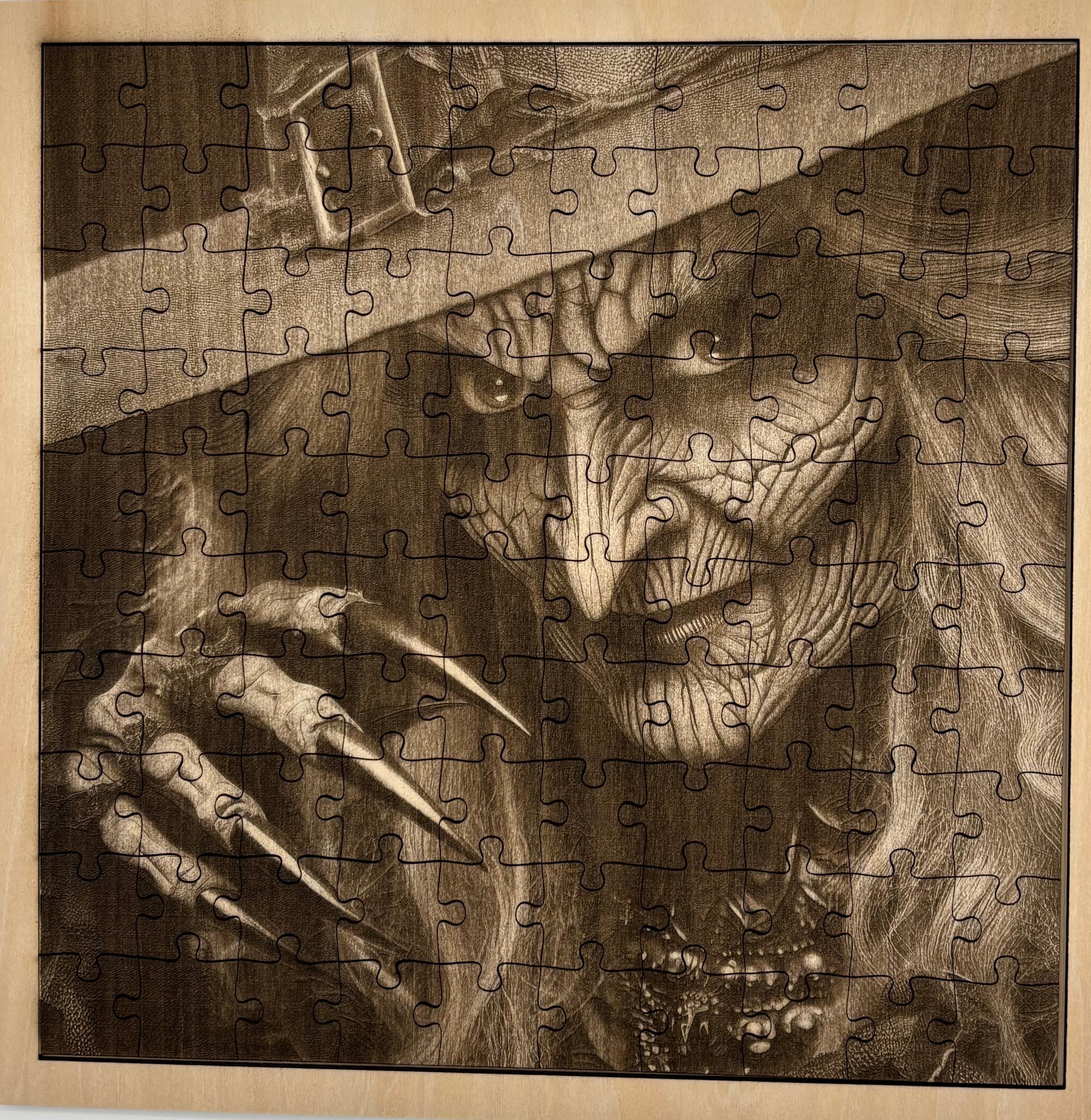 Ye Crusty Ol Witch, 11"x 11" 100 Piece Wooden Engraved Jigsaw Puzzle