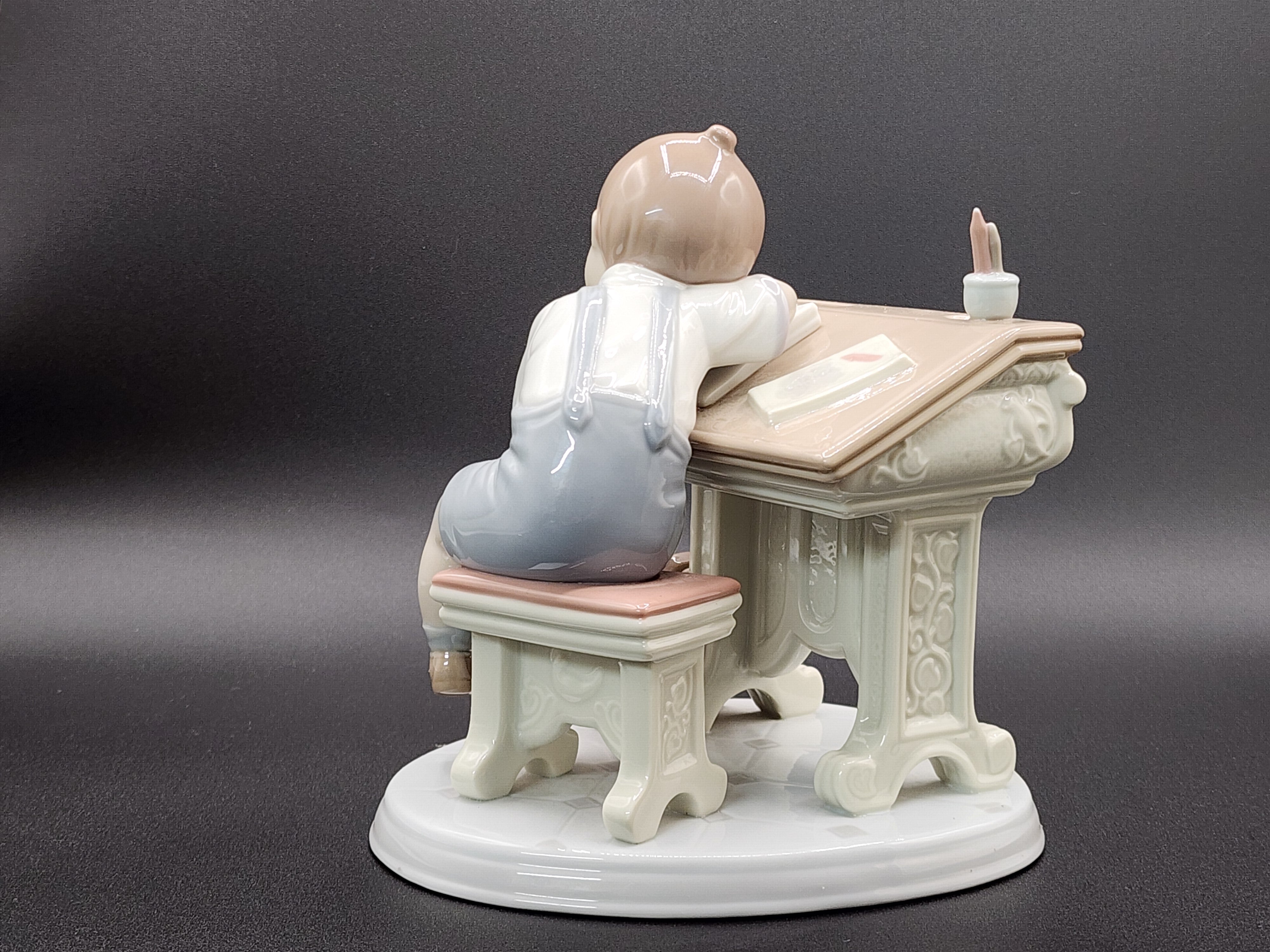 Lladro's Retired, Rare Sleepy Scholar Boy, In Excellent Condition
