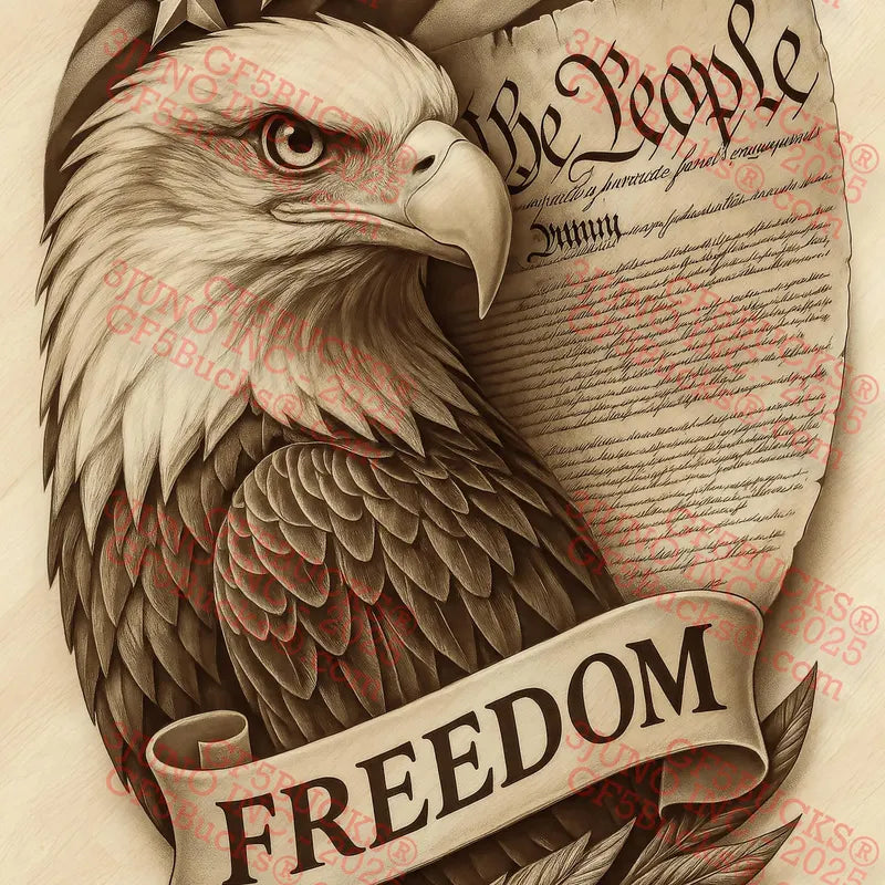 We The People, American Bald Eagle, 11"x 11" 100 Piece Wooden Engraved Jigsaw Puzzles